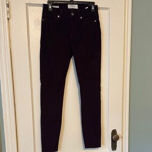 Lucky Brand Brooke Legging Velvet Jeans | Dark Purple | Size 27